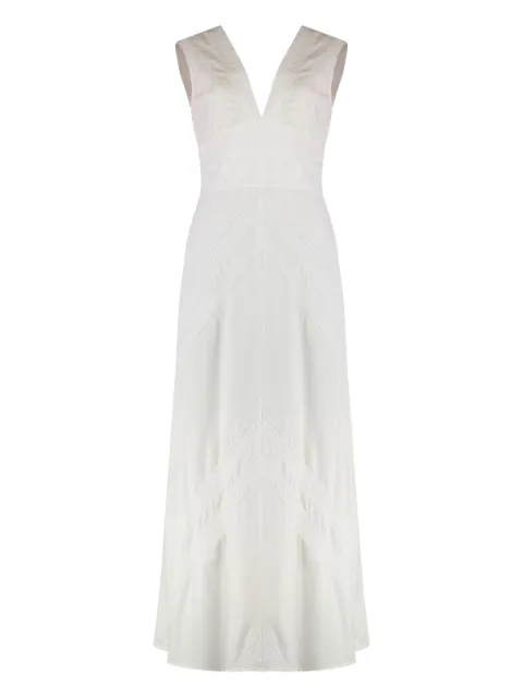 Kristina Ti V-neck dress White KAL0053TE0223