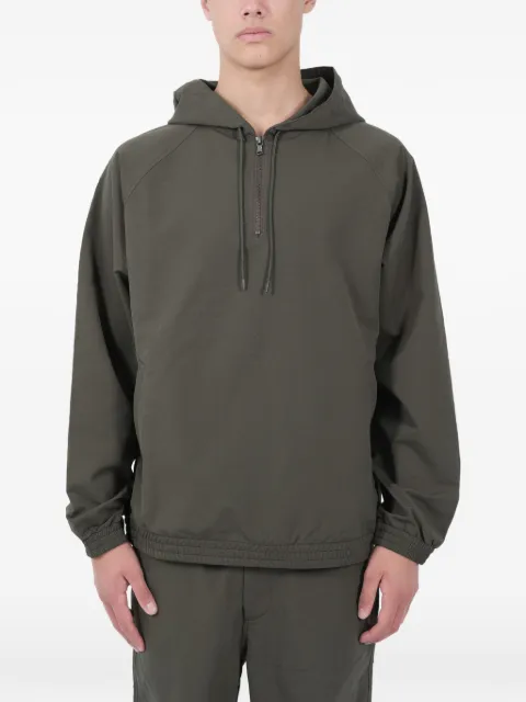 Nanamica neck-zip hoodie Green S24FA041E