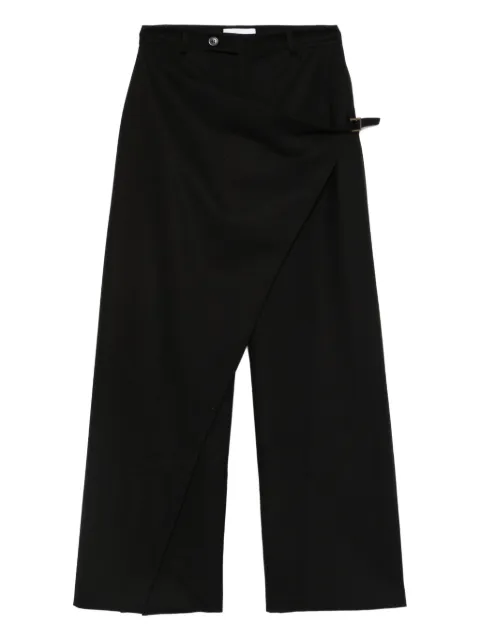THE NINA STUDIO wrap-effect trousers Black N4686