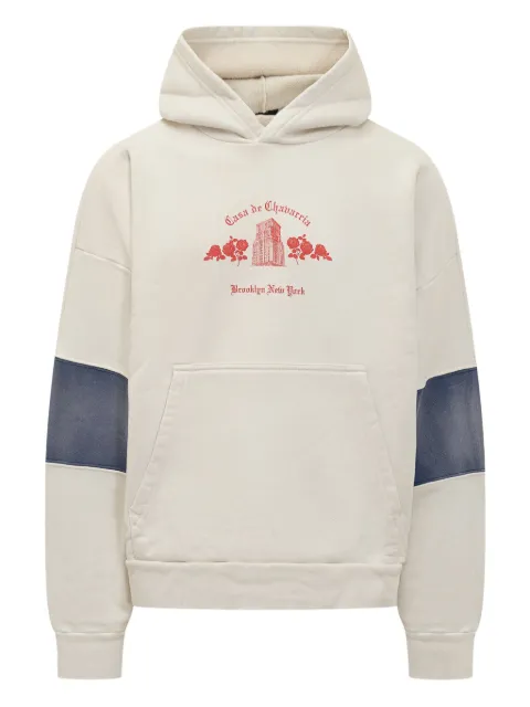 Willy Chavarria Casa de Chavarria panelled hoodie Neutrals WCJSY0096