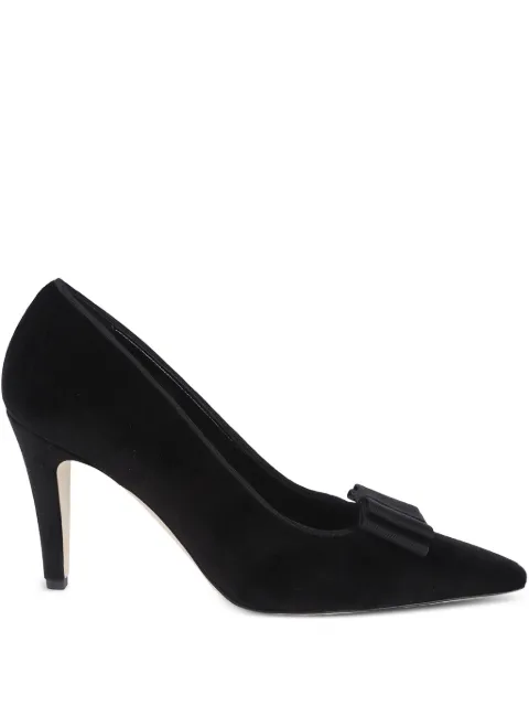 Manolo Blahnik bow-detailing velvet pumps Black 3253131