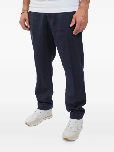 NN07 linen trousers Blue BILLIE1454
