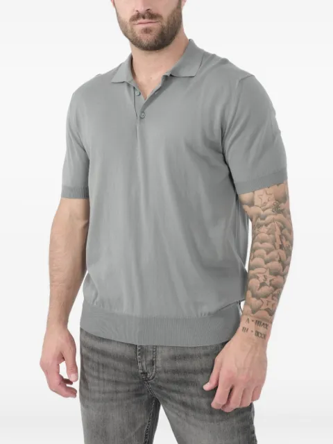 K-Way Pleyne short-sleeved buttoned polo shirt Grey K4126RW