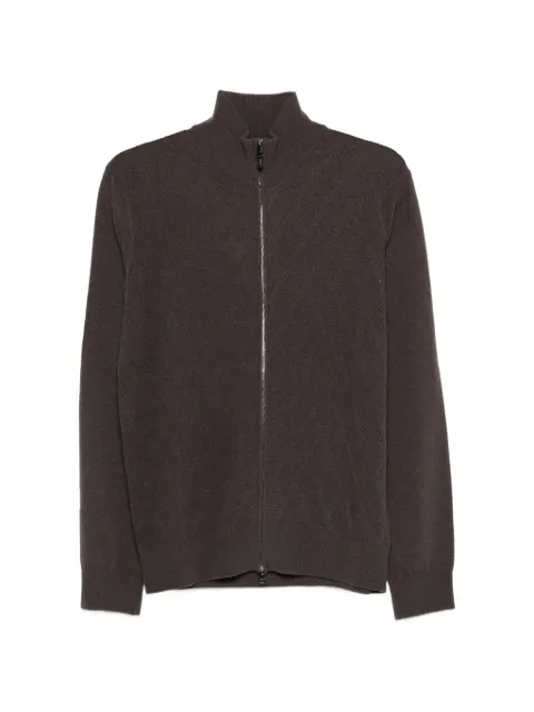 Canali zip-up cardigan Brown C0022MK02362
