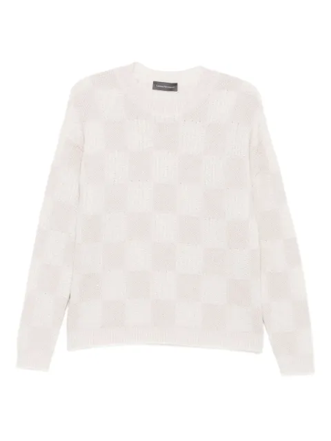 Lorena Antoniazzi sequin-embellished check sweater Pink I25142GM38A18702330