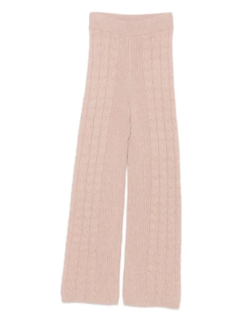 Agnona cable-knit trousers Pink K7100306K080NP06