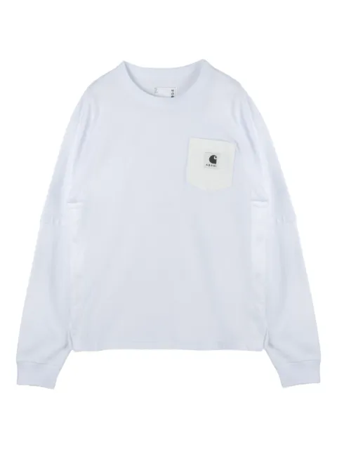 sacai pocket long-sleeved T-shirt White 2500994S101