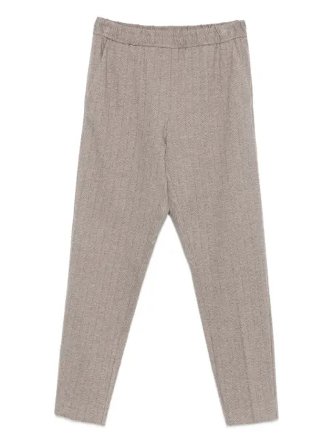 Le Tricot Perugia herringbone-pattern trousers Neutrals 66036