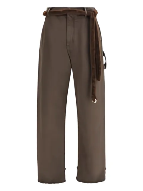 DARKPARK Lisa belt-loops trousers Brown WTR08SDWB01