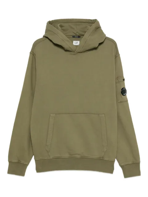 C.P. Company Lens-detail cotton hoodie Green 19CMSS719A006372R