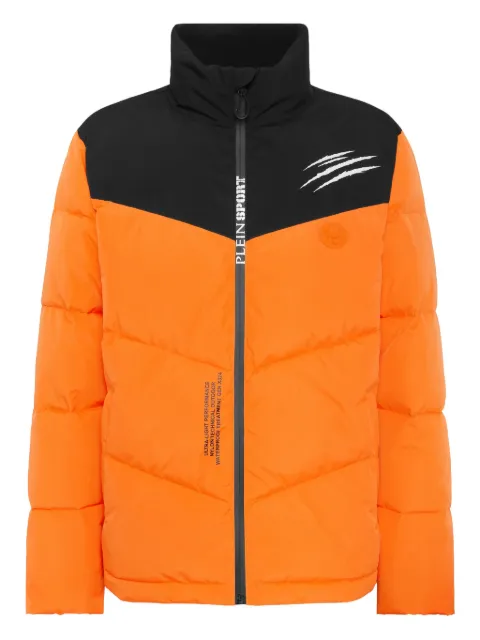 Plein Sport scratch puffer jacket Orange FAECMRB2861STE003N