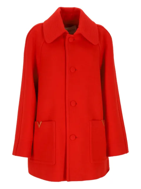 Valentino Garavani pocket-detail coat Red VCAK15B4Y