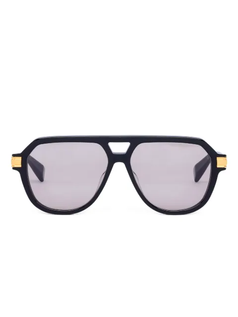 Balmain Eyewear geometric-frame sunglasses Black BPS184