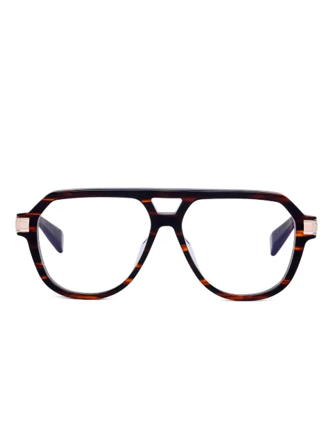 Balmain Eyewear pilot-frame glasses Brown BPX184