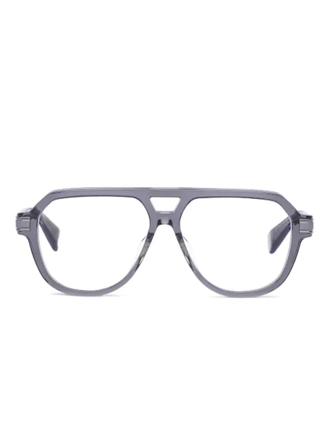 Balmain Eyewear pilot-frame glasses Grey BPX184