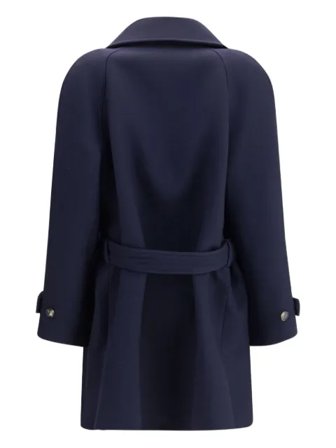 LOEWE button belt double breasted peacoat Blue S540Y01XBE