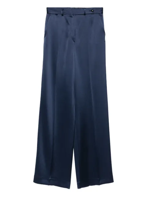 Kiton satin trousers Blue D48109K04S7509