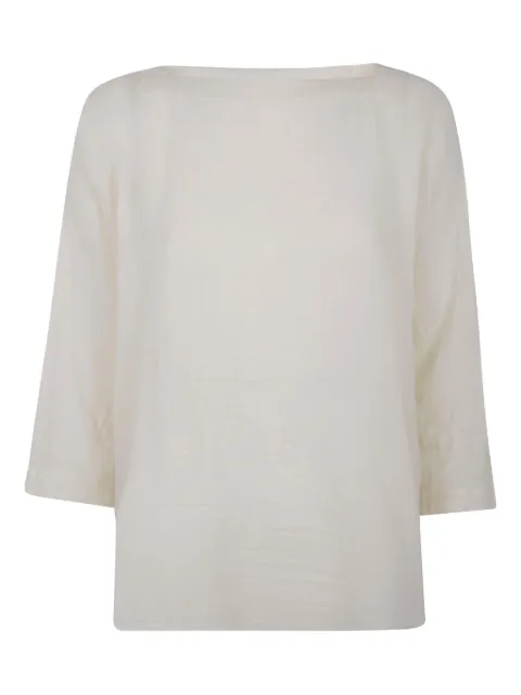 Daniela Gregis boat-meck wool blouse Neutrals CA26IW196097