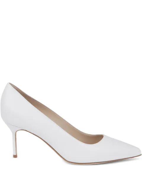 Manolo Blahnik 90mm leather pumps White 9XX0463