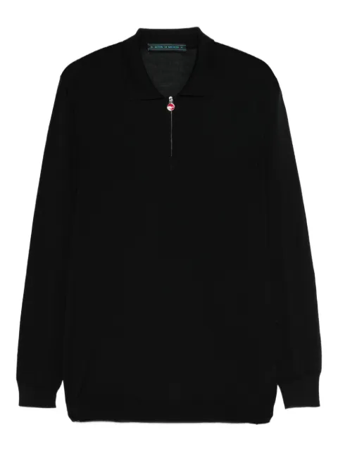 Kiton zip-fastening polo shirt Black UMK0493K500Q