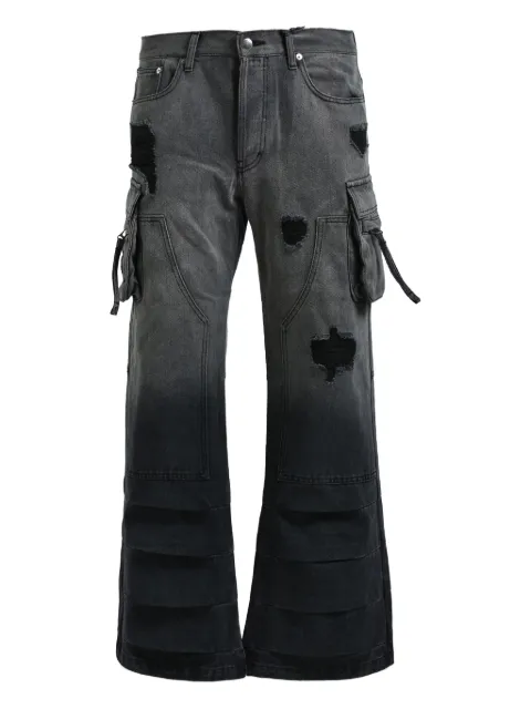 BREATH distressed cargo trousers Grey BR25AWP1010BLK