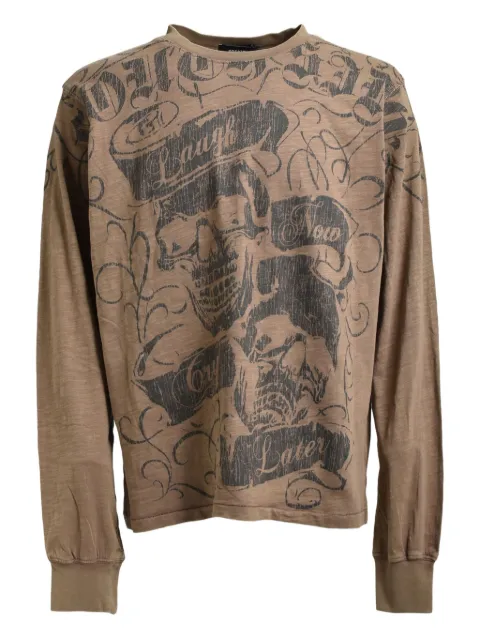 BREATH skull-graphic T-shirt Brown BR25AWC5011BRW