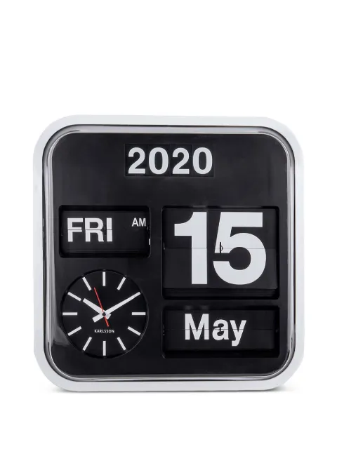 Karlsson Big Flip wall clock (43cm x 43cm) Black KA4203