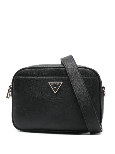 GUESS USA Meridian II logo-plaque cross body bag Black HWBG6974140