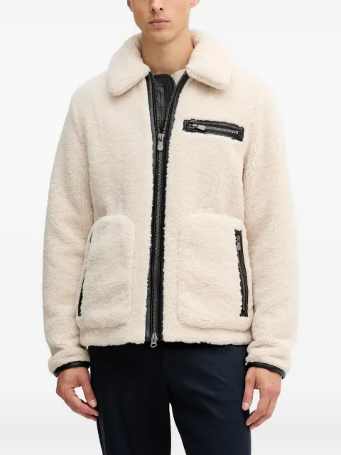 Save The Duck zip-detail sherpa jacket Neutrals D32522MBUBU21