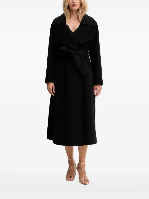 SIMONA CORSELLINI wool belted coat Black A25CPCPV0