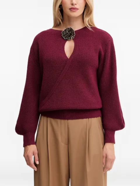 SIMONA CORSELLINI appliqué-detail sweater Red A25CPMGG0401
