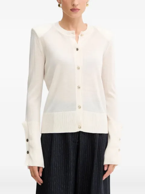 SIMONA CORSELLINI button-embellished cardigan Neutrals A25CPCRE0201