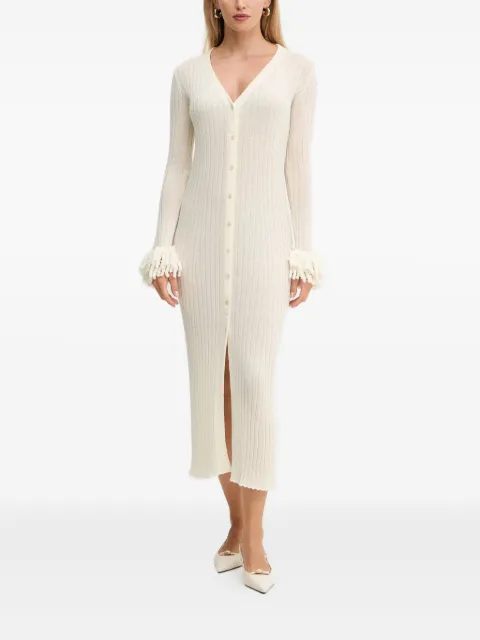 SIMONA CORSELLINI ribbed midi dress Neutrals A25CPABO0201