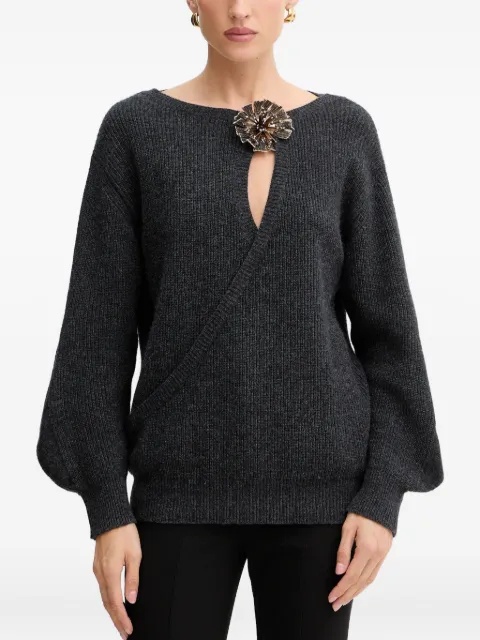 SIMONA CORSELLINI appliqué-detail sweater Grey A25CPMGG0401
