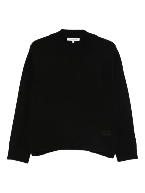Maison Kitsuné V-neck wool sweater Black PW00815KT1171