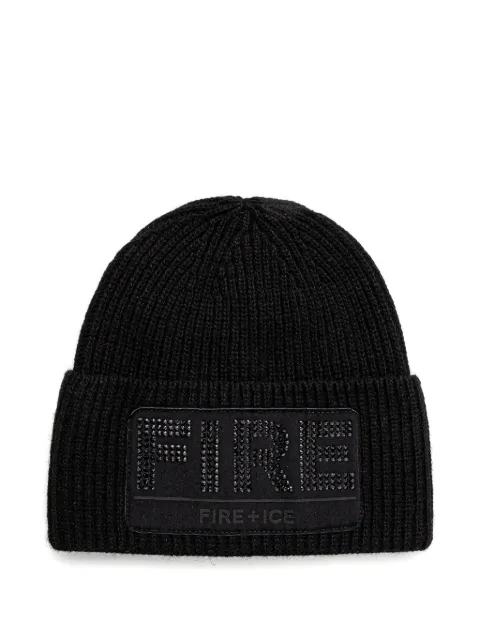BOGNER FIRE+ICE Aneli logo-patch beanie hat Black 94646087