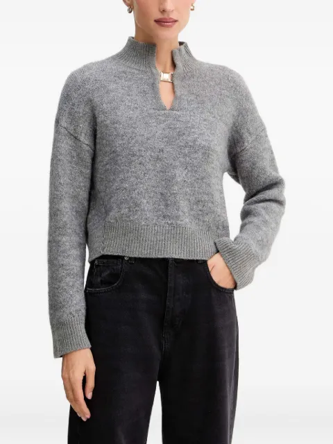 SIMONA CORSELLINI mock-neck embellished sweater Grey A24CPMGO10