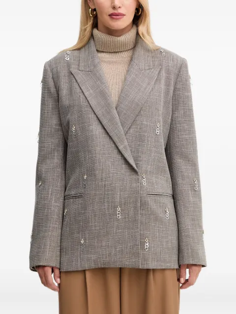 SIMONA CORSELLINI embellished blazer Grey A25CPGI00301