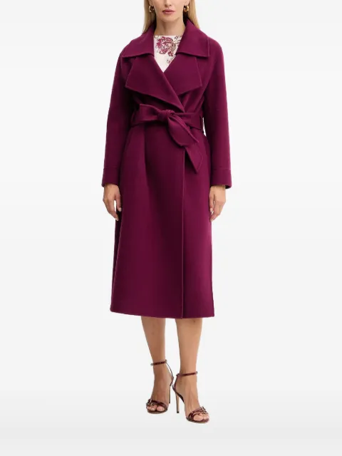 SIMONA CORSELLINI belted wool coat Purple A25CPCPV0