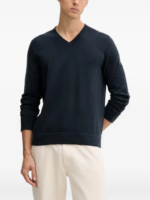 Marc O'Polo V-neck long-sleeve sweater Blue 529506360110