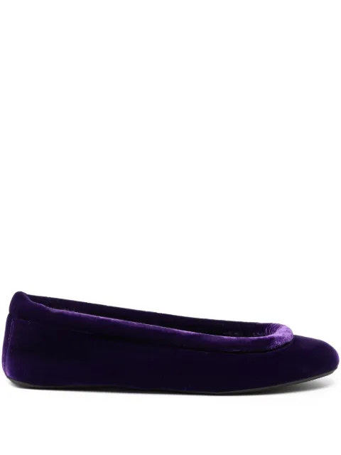 Alaïa velvet ballet flats Purple AA3A1009A014