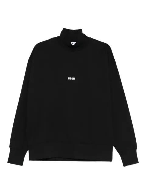 MSGM logo-detail high-neck sweatshirt Black 2000MM508300000