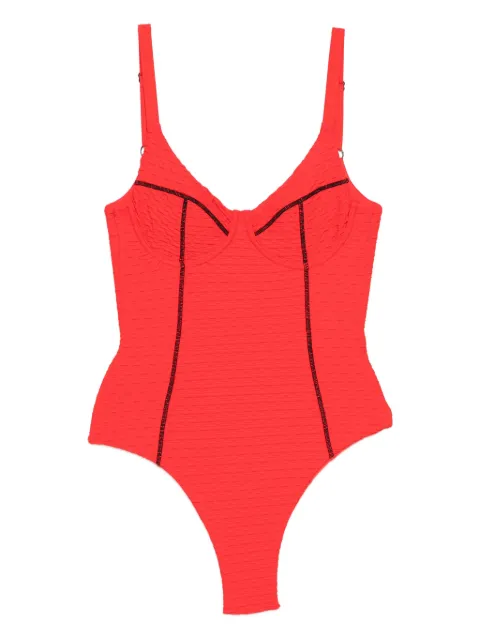 Duskii scoop-neck swimsuit Red DLO24117R