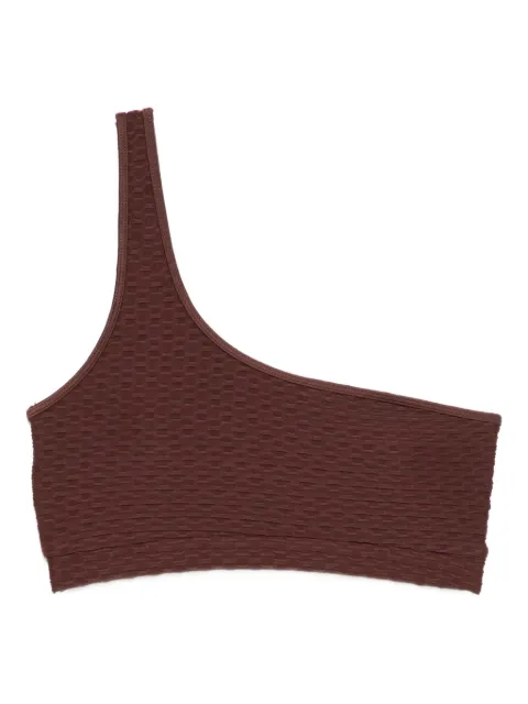Duskii one-shoulder bikini top Brown DLT24106BR