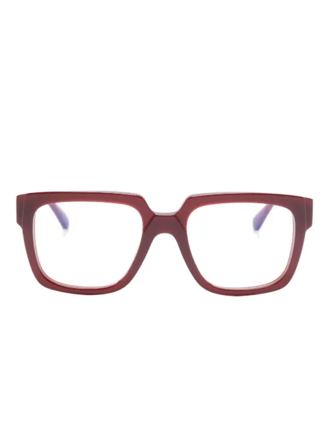 Kuboraum square-frame glasses Red K3