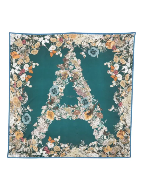 Aspinal Of London Ombre "A" floral silk scarf Green 051222235940000