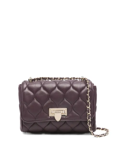 Aspinal Of London quilted chain satchel Purple 042174536100000