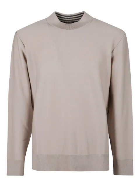 Drumohr striped mock-neck knitwear Neutrals D9M144SP