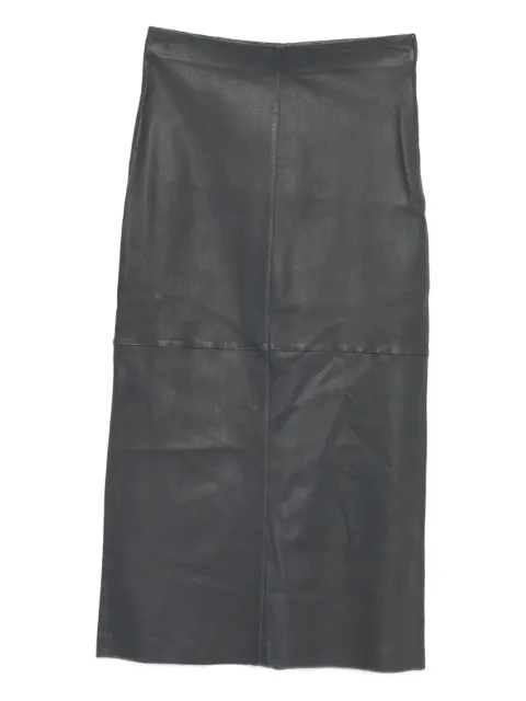 Alysi stretch leather skirt Black 265014A5243EM