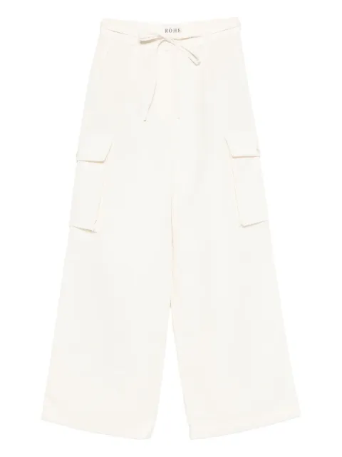 Róhe drawstring-waist cargo trousers White 41630030
